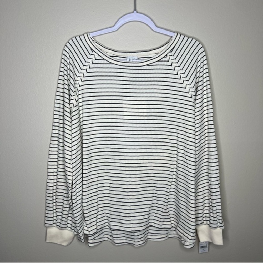 Grace + Karma Striped Ribbed‎ Long Sleeve Top